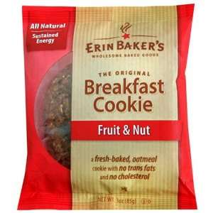 Erin Bakers Breakfast Cookies, Fruit & Nut, 3 Ounce Individually 