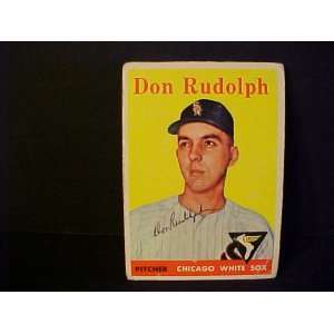  Don Rudolph Chicago White Sox #347 1958 Topps Autographed 