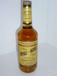 HILL AND HILL KENTUCKY BOURBON WHISKEY 750 ML DISCONTINUED RARE 