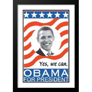  Barack Obama 20x26 Framed and Double Matted Campaign 
