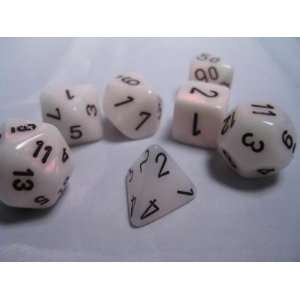  Chessex RPG Dice Sets White/Black Mother of Pearl 