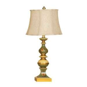  Reliance Lamp Classic Wood Table Lamp With Linen Shade 