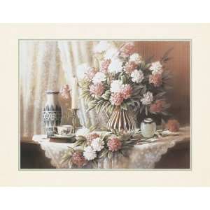  Carnations with Candle by T.C. Chiu 28x22