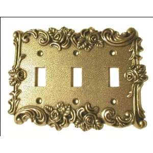   Triple Switchplate Cover with Roses   Sweet Chic
