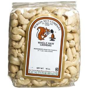 Bergin Nut Company Cashew Whole Raw, 16 oz Bags, 2 ct (Quantity of 2)