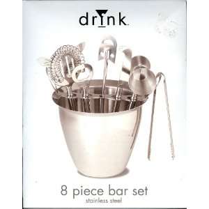 Drink 8 Piece Stainless Steel Bar Set 