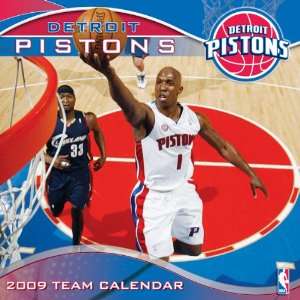  Detroit Pistons 2009 12 x 12 Team Wall Calendar Sports 