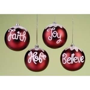   Inspirational Glass Ball Christmas Ornaments #26049