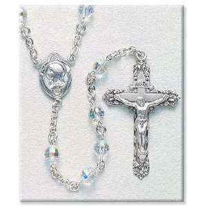  Sterling Silver Rosary Swarowski Crystal Beads Rosaries 