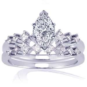   Marquise Shaped Diamond Wedding Rings Kite Set Fascinating Diamonds