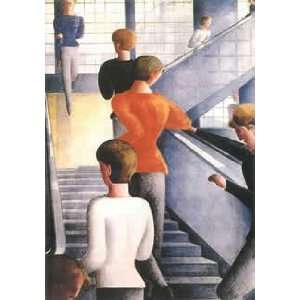  Oskar Schlemmer 35W by 50H  Bauhaus Stairway CANVAS 