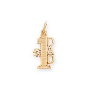  14k Yellow Gold #1 Dad Pendant Jewelry