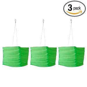   shape Silk Effects Solar Lantern, Green, 3 Pack