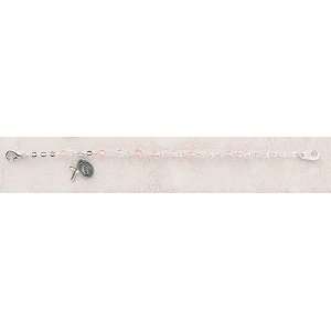   Tin Cut Birthstone Baby 4MM Rosary Bracelet 5 Length Catholic Baptism