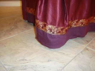RICH BURGANDY/PURPLE/GOLD DAMASK DINING CHAIR COVERS  