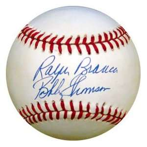 Ralph Branca & Bobby Thompson Autographed Baseball  Sports 