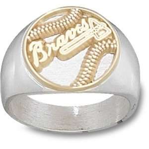  Atlanta Braves MLB Pierced Baseball Ring (14kt) Sports 