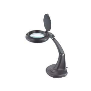   LAMP WITH MAGNIFYING GLASS   5 DIOPTER   12W   BLACK