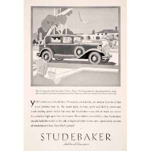 1929 Ad Antique Enclosed V8 Studebaker Commander Eight Brougham 