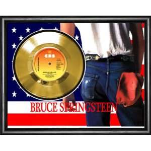  Bruce Springsteen Born In The USA Framed Gold Record A3 