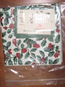 New Longaberger 12 Rev Accent Square Holly / Green Stripe  