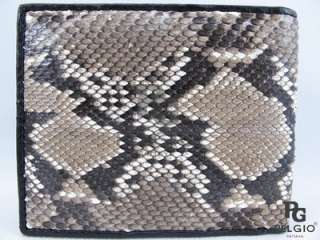 PELGIO New Genuine Python Snake Skin Leather Mens Wallet Natural Free 