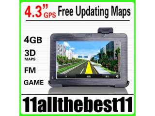 Touch Screen Car GPS Navigation FREE 4GB Maps   