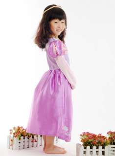   Princess TANGLED RAPUNZEL COSTUME Girls Dresses w/o Wig Size 3 10T