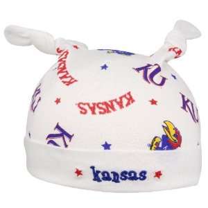New Era Kansas Jayhawks Infant White Knit Baby Beanie  