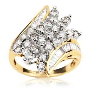  10K Yellow Gold 2cttw Diamond Fashion Ring 7 Jewelry