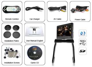 Inch TFT LCD Armrest Monitor With Built In DVD Player   8.5 car 