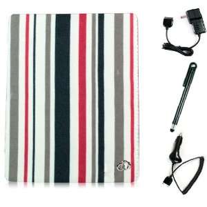  Xcessories Red Canvas Case with 3 in 1 built in Stand for Apple iPad 