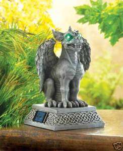 Gargoyle Dragon Goth SOLAR Powered Outdoor light lamp  