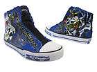 Ed Hardy Womens Highrise 10FHR107W Royal Blue Casual Fashion Sneakers 