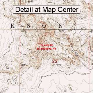 USGS Topographic Quadrangle Map   Straubville, North Dakota (Folded 