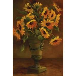 Tricia May 24W by 36H  Mediterranean Sunflowers I CANVAS Edge #2 