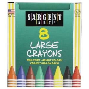   Sargent Art 22 0561 8 Large Crayons, Tuck Box Arts, Crafts & Sewing