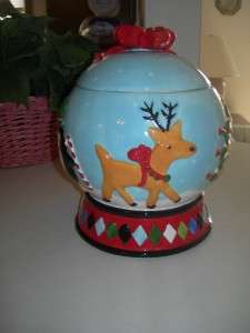 Collectible Christmas Snow Globe Cookie Jar  