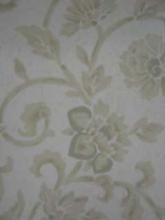LOT 2 DR SCHUMACHER Floral Scroll Ivory Beige Wallpaper  