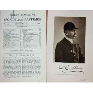  1903 Antique Portrait Mr John Culcairn Munro Sportsman 