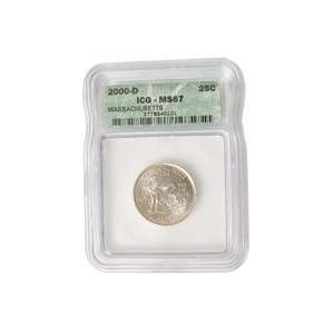  2000 Massachusetts Quarter Denver Mint Certified 67 