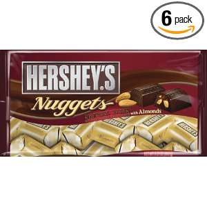 Hersheys Dark Chocolate with Almonds Nuggets, 9.2 Ounce (Pack of 6 