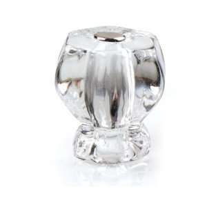  Hexagonal Glass Knob Clear 15/16