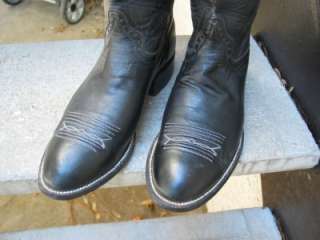Hondo Boots Used Black Leather Cowboy Boots 8.5 C  
