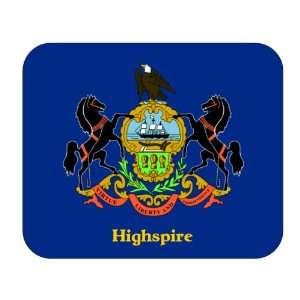 US State Flag   Highspire, Pennsylvania (PA) Mouse Pad 