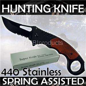 3pc Hunting Knives HOOK Blade Spring Assisted Pocket Knife SET PK6869 