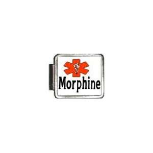  Morphine Medical Alert Italian Charm Bracelet Link 