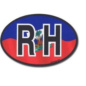  Haiti   Wavy Oval Decal Automotive