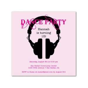  Birthday Party Invitations   Hip Headphones By Good On 