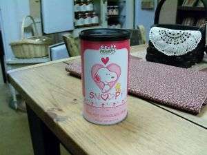 Pink Hot Chocolate 6.25 oz. canister Snoopy & Woodstock  